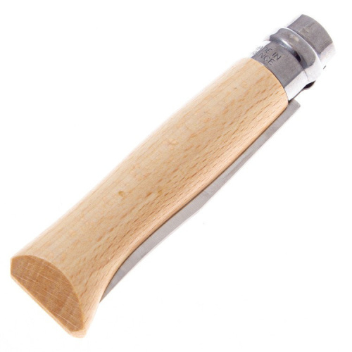 Нож Opinel №8 Alpine adventures, нержавеющая сталь, рукоять дуб, гравировка горный велосипед, 002187 фото 3